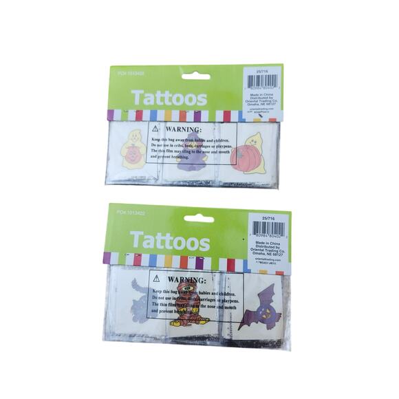 Halloween Glow in the Dark Temporary Tattoos for Kids 72 Count Spooky Scary - Picture 2 of 6